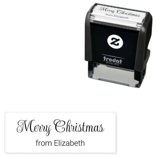 あなたの名前入りクリスマスお祝いスクリプト セルフインキングスタンプ (インサイチュ)