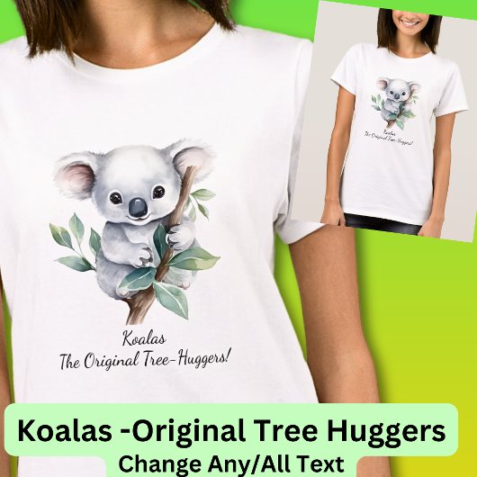 あなたの名前文字、Koalas -オリジナルツリーのハガー! Tシャツ