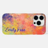 あなたの名前春チューリップウォーターカラー抽象芸術 Case-Mate iPhoneケース (裏面 (横))