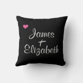 あなたの名前本当愛カップルの装飾的な枕を加えて下さい クッション (裏面)
