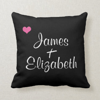 あなたの名前本当愛カップルの装飾的な枕を加えて下さい クッション