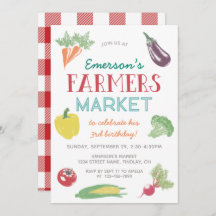 あなたの名前農家市場の誕生日パーティー、任意の年齢