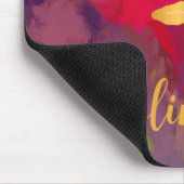 あなたの名前金ゴールドは明るい緋色の抽象芸術 マウスパッド (コーナー)