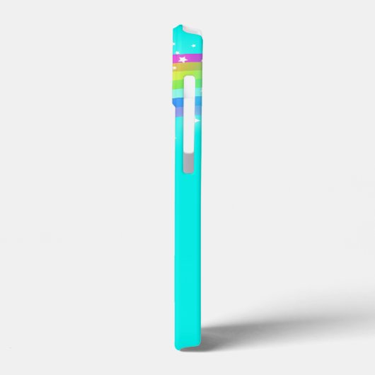 あなたの名前4文字レインボーアクア Case-Mate iPhoneケース (裏面 / 左)