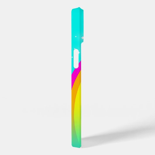 あなたの名前5文字レインボーアクア Case-Mate iPhoneケース (裏面 / 右)