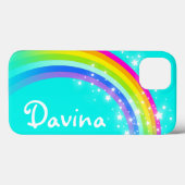 あなたの名前6文字レインボーアクア Case-Mate iPhoneケース (裏面 (横))