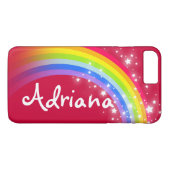 あなたの名前7レターレインボーレッドiphoneケース Case-Mate iPhoneケース (裏面(横))