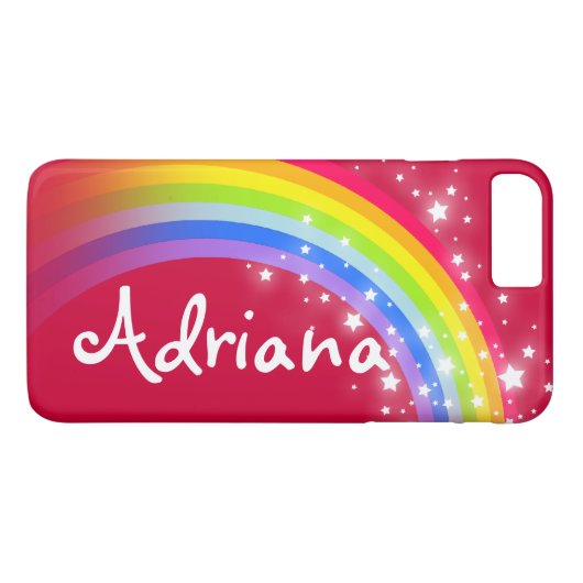 あなたの名前7レターレインボーレッドiphoneケース Case-Mate iPhoneケース (裏面(横))