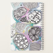 あなたの名前、かわいらし水の色とドードルデザイン ノートブック (裏面)