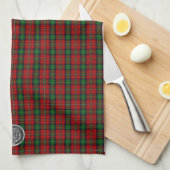 あなたの名前/イニシャルボイルドクランファミリータータンチェック キッチンタオル (四つ折り)