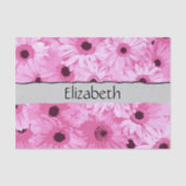 あなたの名前-ガーベラの花、花-ピンク 薄葉紙 (正面)