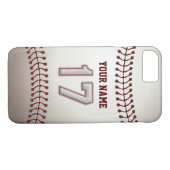 あなたの名前-スポーティなモダンの野球第17 Case-Mate iPhoneケース (裏面(横))