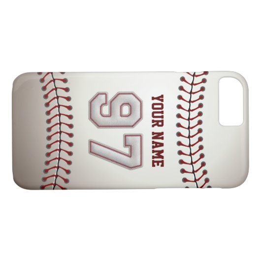 あなたの名前-スポーティなモダンの野球第97 Case-Mate iPhoneケース (裏面(横))