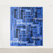 あなたの名前 パーティーサイン ステップアンドリピート 誕生日 タペストリー (正面)