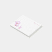 あなたの名前 – パープルオーキッド花の写真 ポストイット (アングル)