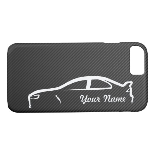 あなたの名前-フェイクなカーボン繊維との進化X --を加えて下さい Case-Mate iPhoneケース (裏面(横))