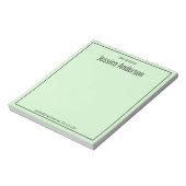 あなたの名前 ライトグリーン 黒 テキスト ノートパッド (回転)