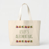 あなたの名前、割当てバッグ、カラフル野菜、 ラージトートバッグ (正面)