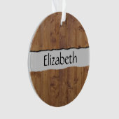 あなたの名前-古い木の板から成っている納屋の壁 オーナメント (正面)