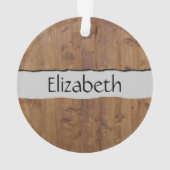 あなたの名前-古い木の板から成っている納屋の壁 オーナメント (裏面)