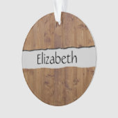 あなたの名前-古い木の板から成っている納屋の壁 オーナメント (正面)