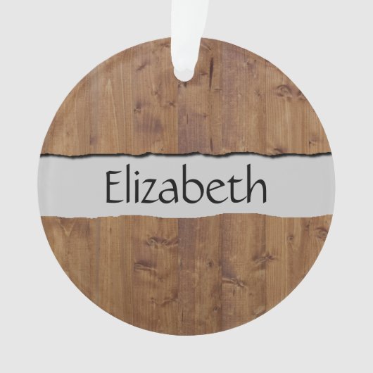 あなたの名前-古い木の板から成っている納屋の壁 オーナメント (正面)