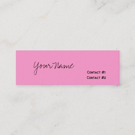 あなたの名前、接触#1の接触#2 スキニー名刺 (正面)