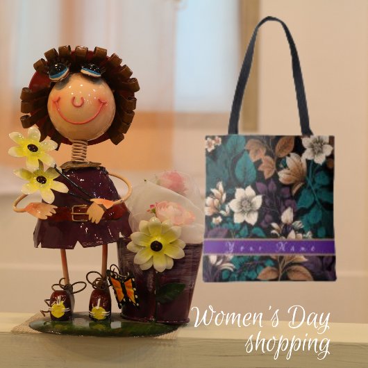 あなたの名前、花植物植物植物学フローラプリント トートバッグ