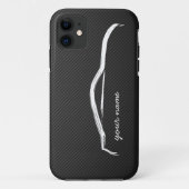 あなたの名前- 350Z白いシルエットのロゴ--を加えて下さい Case-Mate iPhoneケース (裏面)