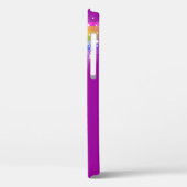 「あなたの名前」（7文字）レインボーパープルの電話ケース Case-Mate iPhoneケース (裏面 / 左)