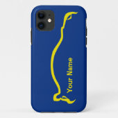 "あなたの名前" STIの青/黄色のシルエット加えて下さい Case-Mate iPhoneケース (裏面)