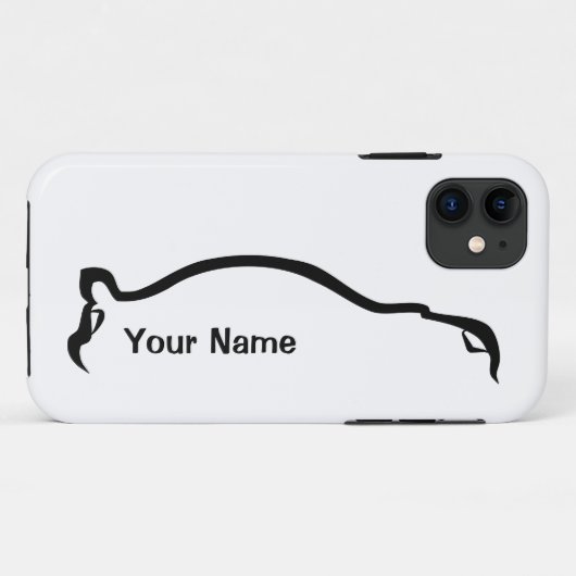 "あなたの名前" STI Imprezaの黒いシルエット加えて下さい Case-Mate iPhoneケース (裏面(横))