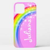 あなたの名前rainbow light pink star sky Case-Mate iPhoneケース (裏面)