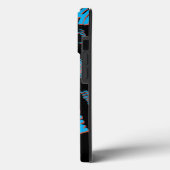 あなたの名柄モノグラム青赤ブラック色 Case-Mate iPhoneケース (裏面 / 左)