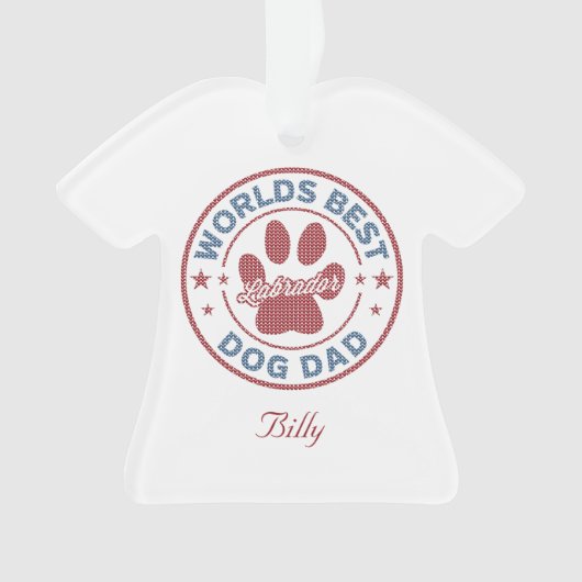 あなたの名犬パパラブラドール醜いセーター オーナメント (正面)