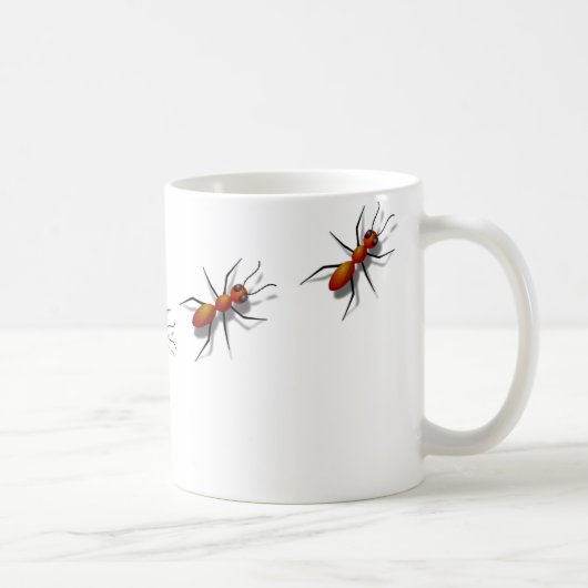 あなたの周りを這う赤いアリ コーヒーマグカップ (右)