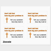 あなたの問題がどれほど大きいかを神に告げるな 長方形シール (シート)