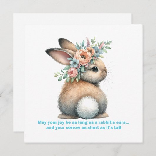 あなたの喜びがウサギの耳のように長続きします (正面/裏面)