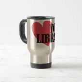 あなたの図書館を愛して下さい トラベルマグ (正面左)