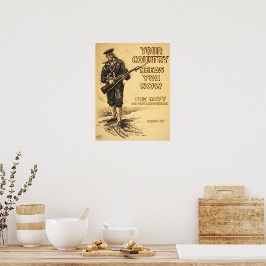 あなたの国は今あなたを必要としている!米国海軍の戦争に参加する ポスター (キッチン)