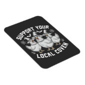 あなたの地元のコーヴェンの鶏のハロウィーンをサポート不気味 マグネット (右側)