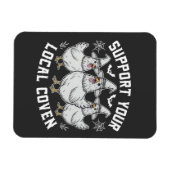 あなたの地元のコーヴェンの鶏のハロウィーンをサポート不気味 マグネット (横)