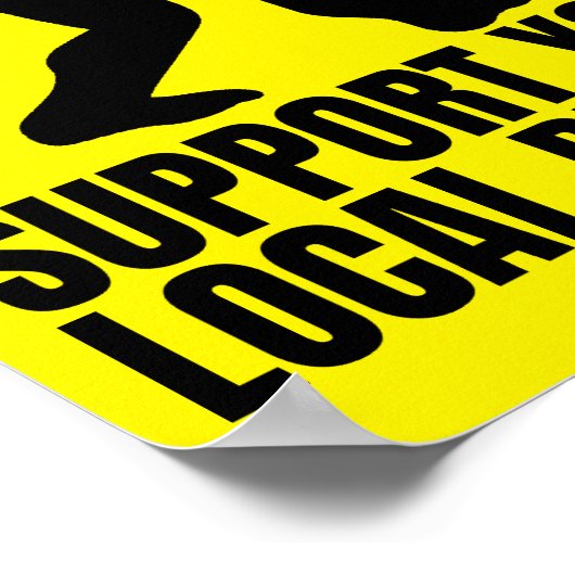 あなたの地元のビッグフットおもしろい恋人をサポート ポスター (角)