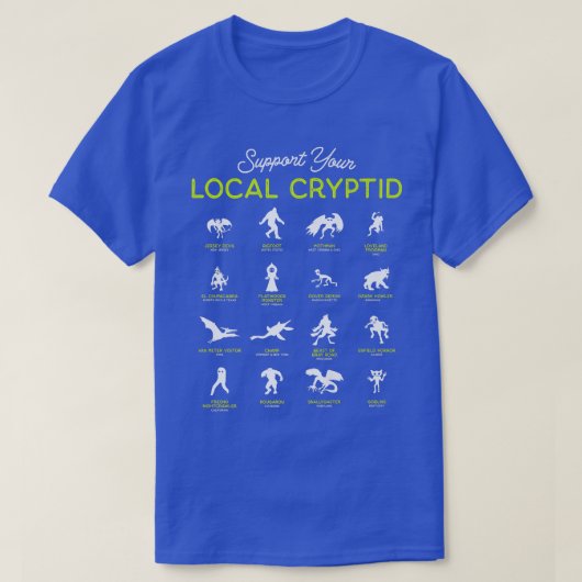 あなたの地元の暗号動物学の暗号をサポートF Tシャツ (デザイン正面)