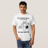 あなたの地元の本屋さんまたは書店 Tシャツ (正面フル)