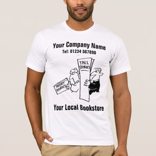 あなたの地元の本屋さん。書籍販売 Tシャツ (正面)