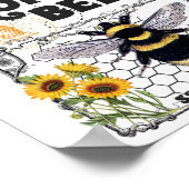 あなたの地元の蜂蜜の地球の日のBeを支救援する ポスター (角)