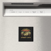 あなたの地元の通り猫ラクーンヴィンテージをサポート マグネット (インサイチュ (食洗機))