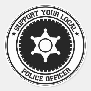 あなたの地元警察の役人を支えて下さい ラウンドシール