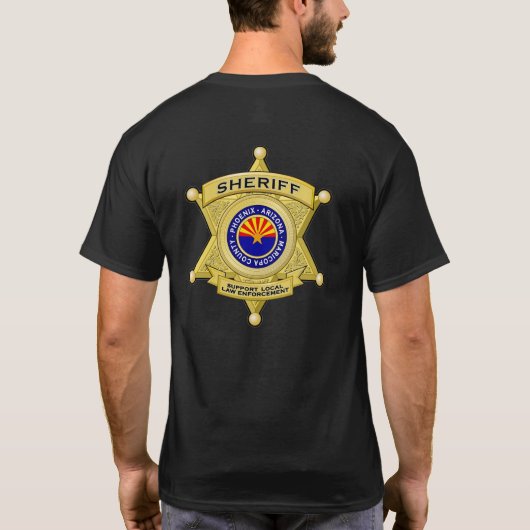あなたの地方特有の法の施行1を支えて下さい Tシャツ (裏面)